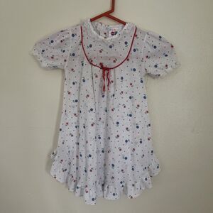 Vintage 90s Kids & More Toddler Lace Trimmed Daisy Print Maxi Sleep Dress- 2T